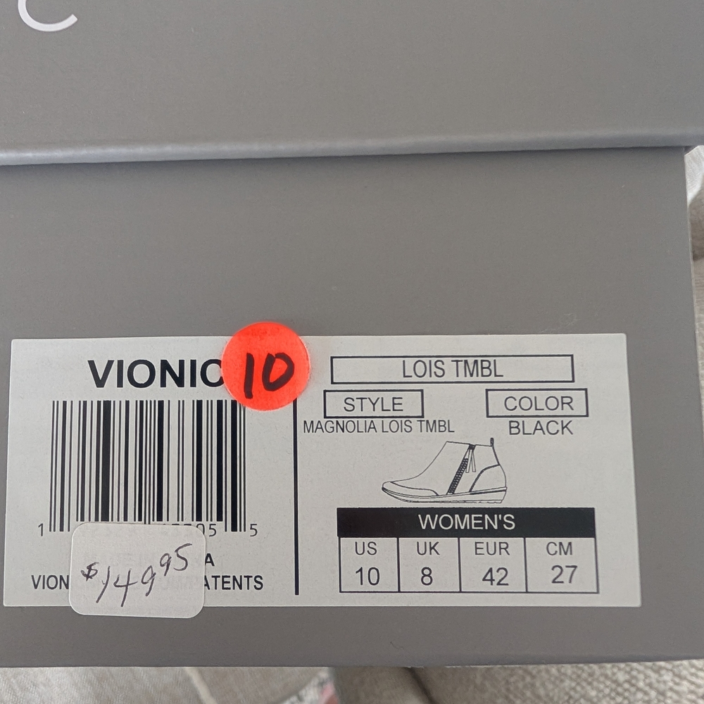 Vionic Lois Women's Boots 10 Black - Picture 5 of 5